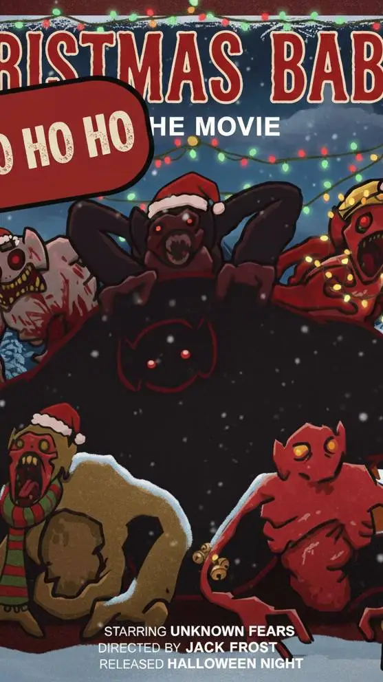 ai character: Christmas baboon  background