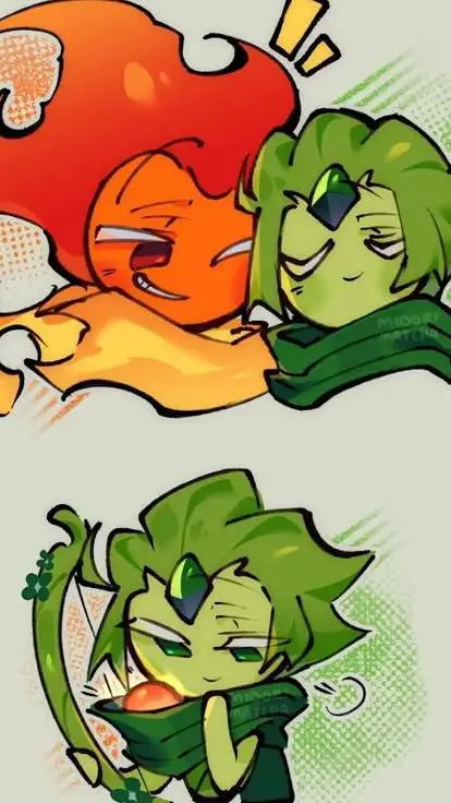 ai character: fire spirit cookie background
