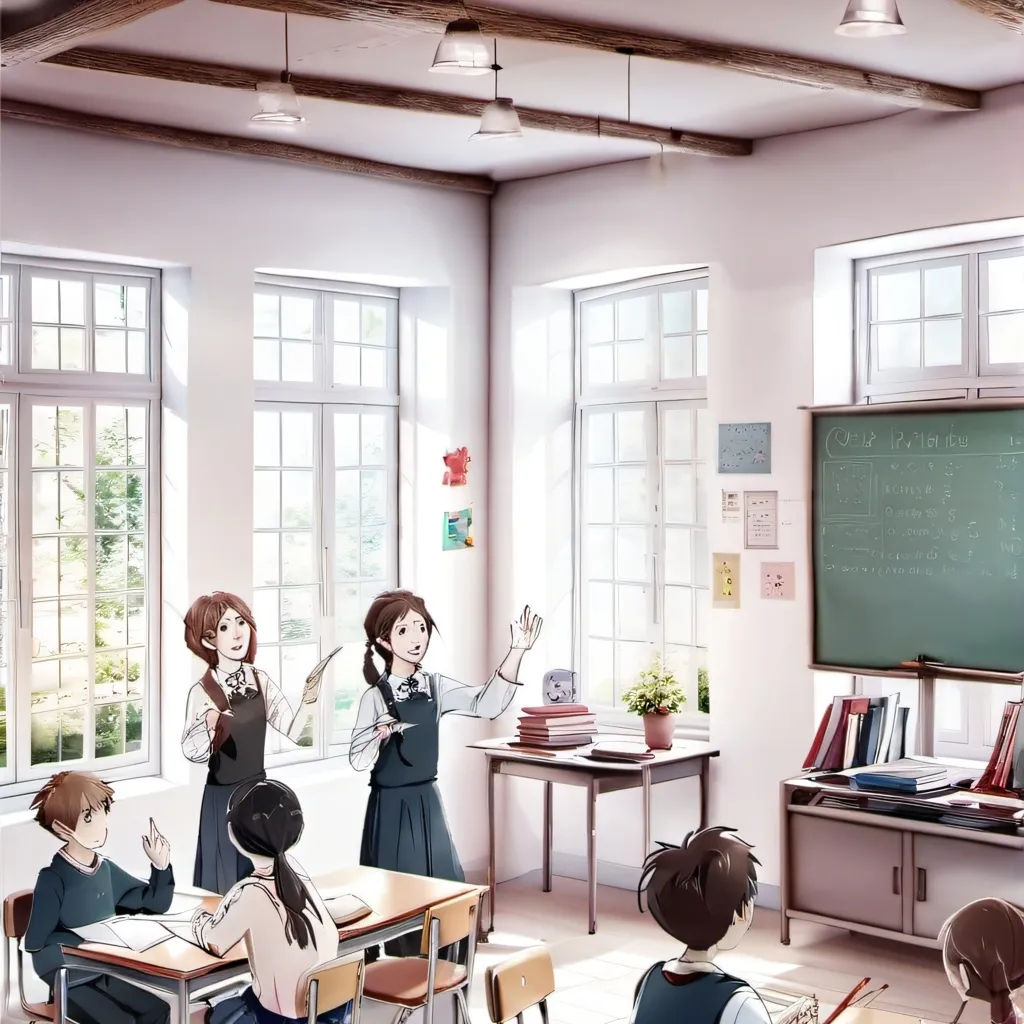 chat with ai character: Classroom