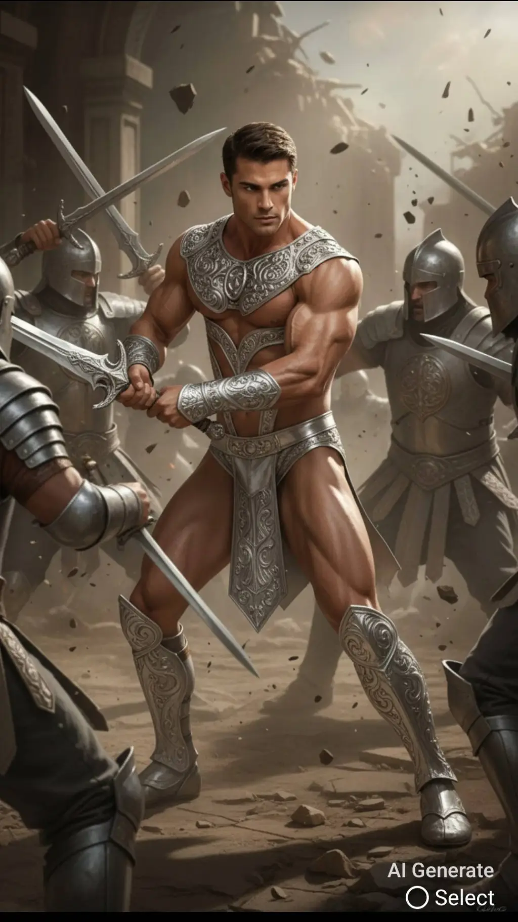 ai character: Silver Warrior 2 background