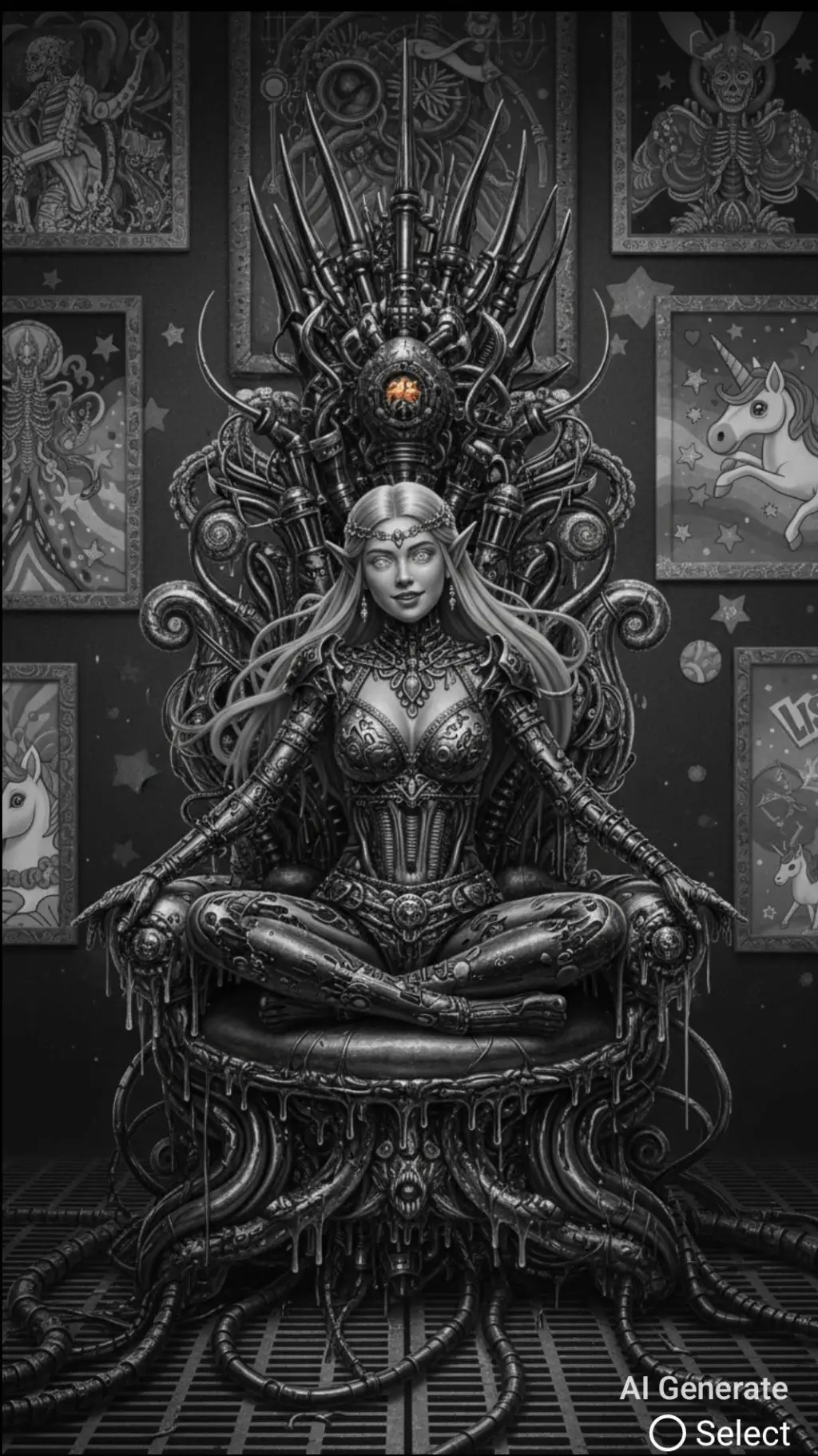 ai character: The Grey Queen background