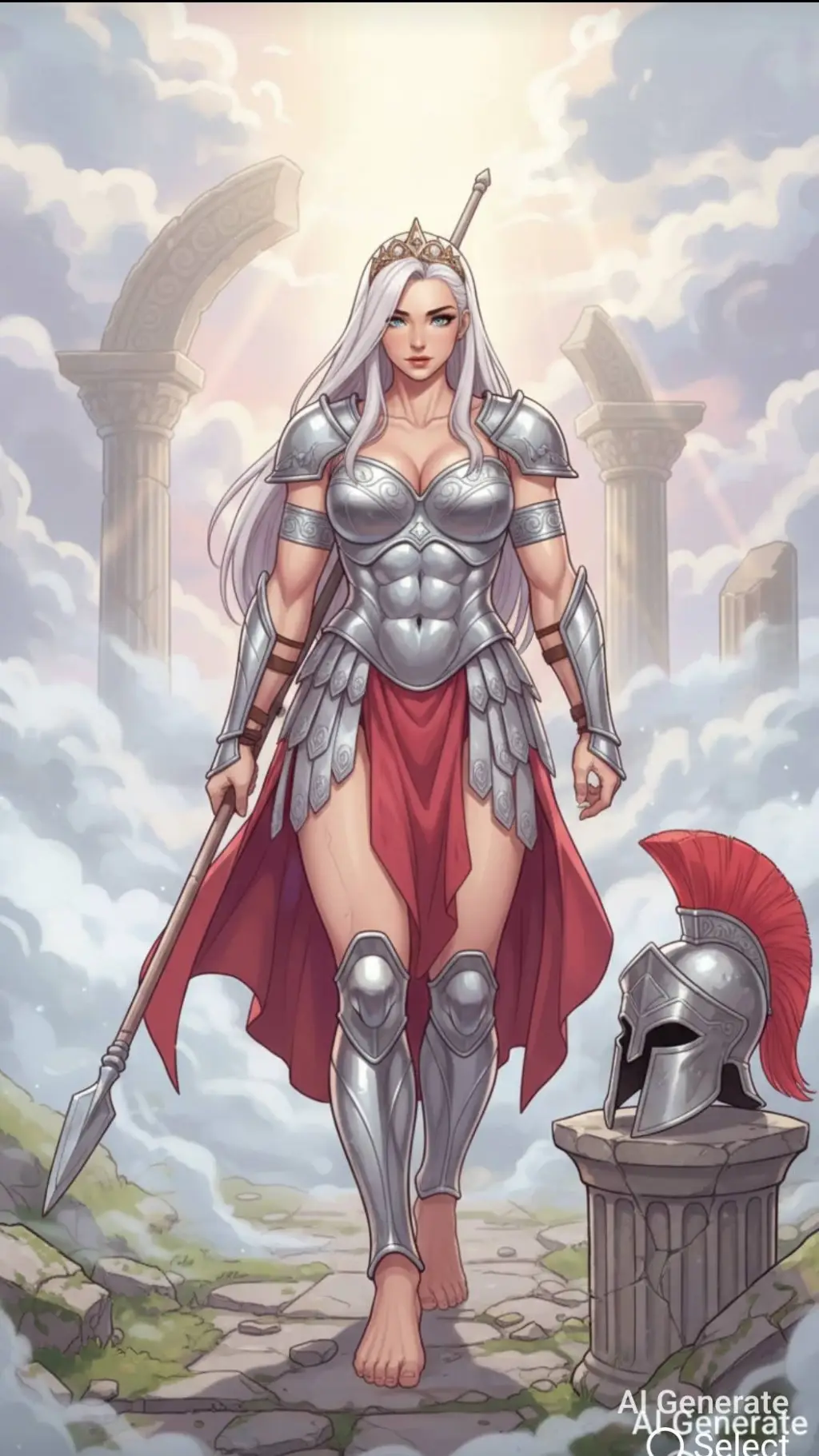 ai character: Moonlit Warrior  background