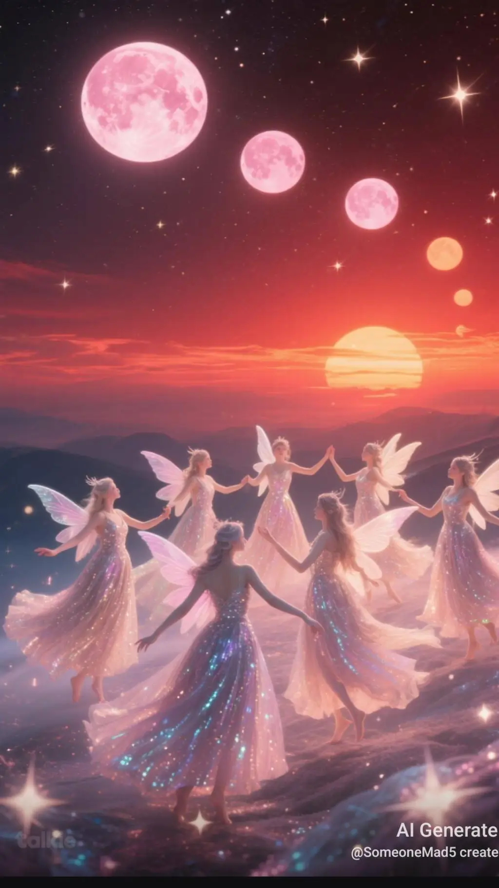 ai character: Fairy Dancers  background