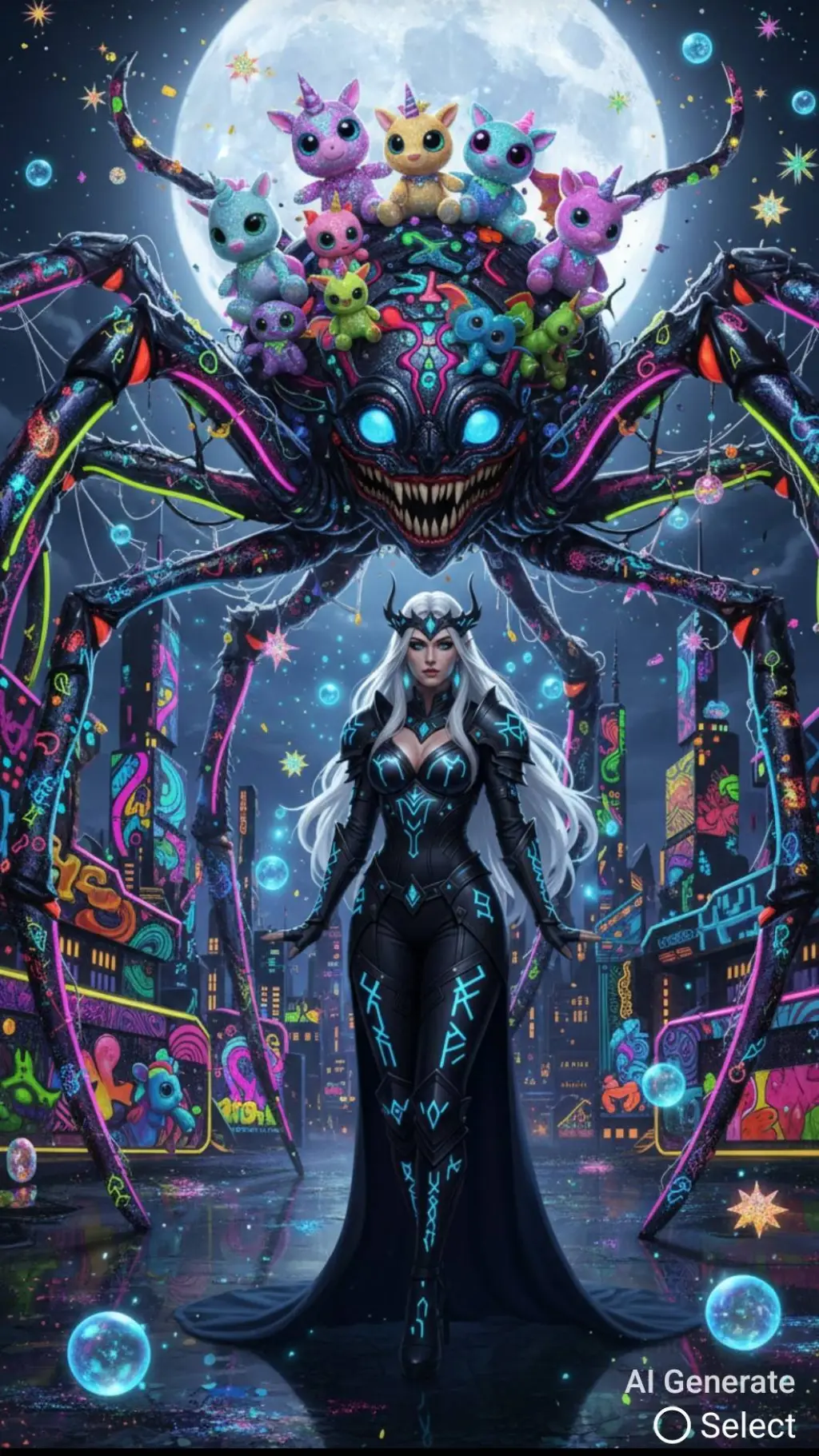 ai character: Spider Queen background