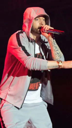 ai character: Eminem concert 🎶 background
