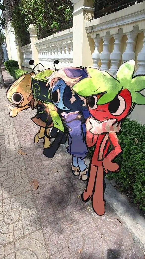 ai character: Dw in irl background