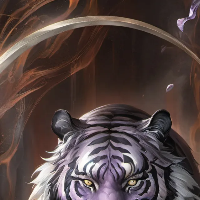 chat with ai character: Purple tiger 
