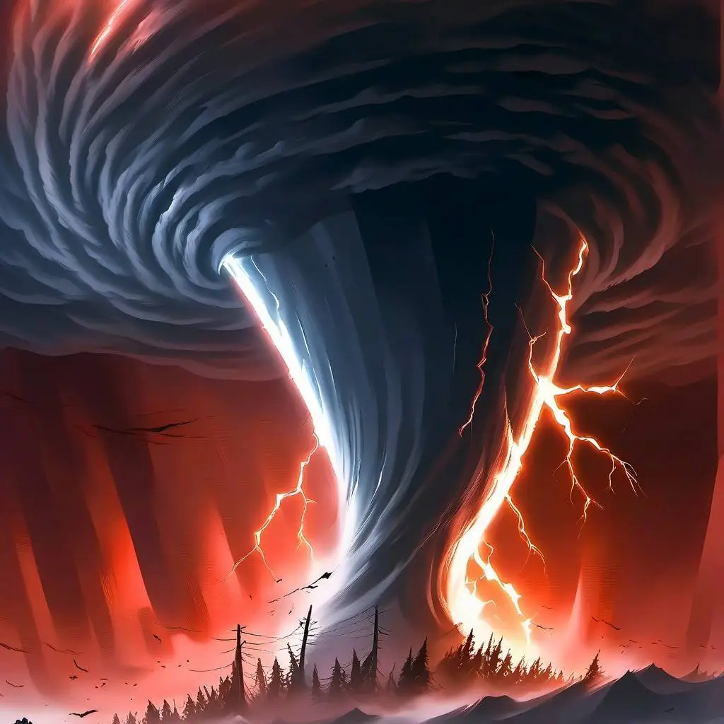 ai character: tornado background
