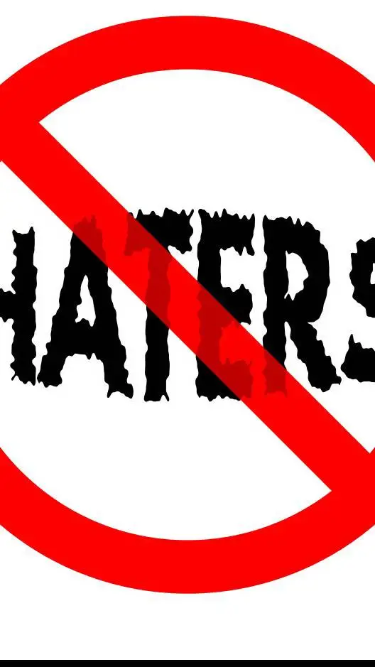 ai character: NO HATERS ALLOWED🖕 background