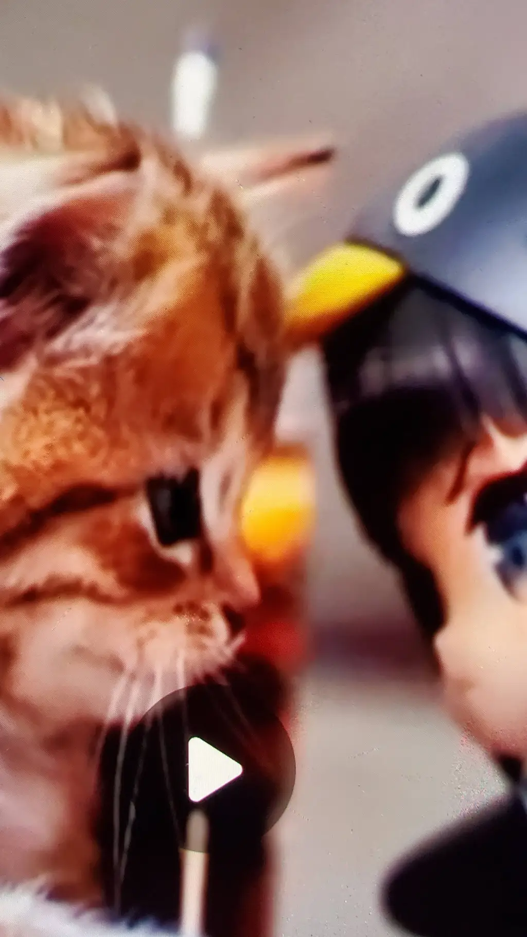 ai character: Mia vs penguin background