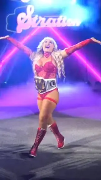 ai character: Tiffany Stratton  background