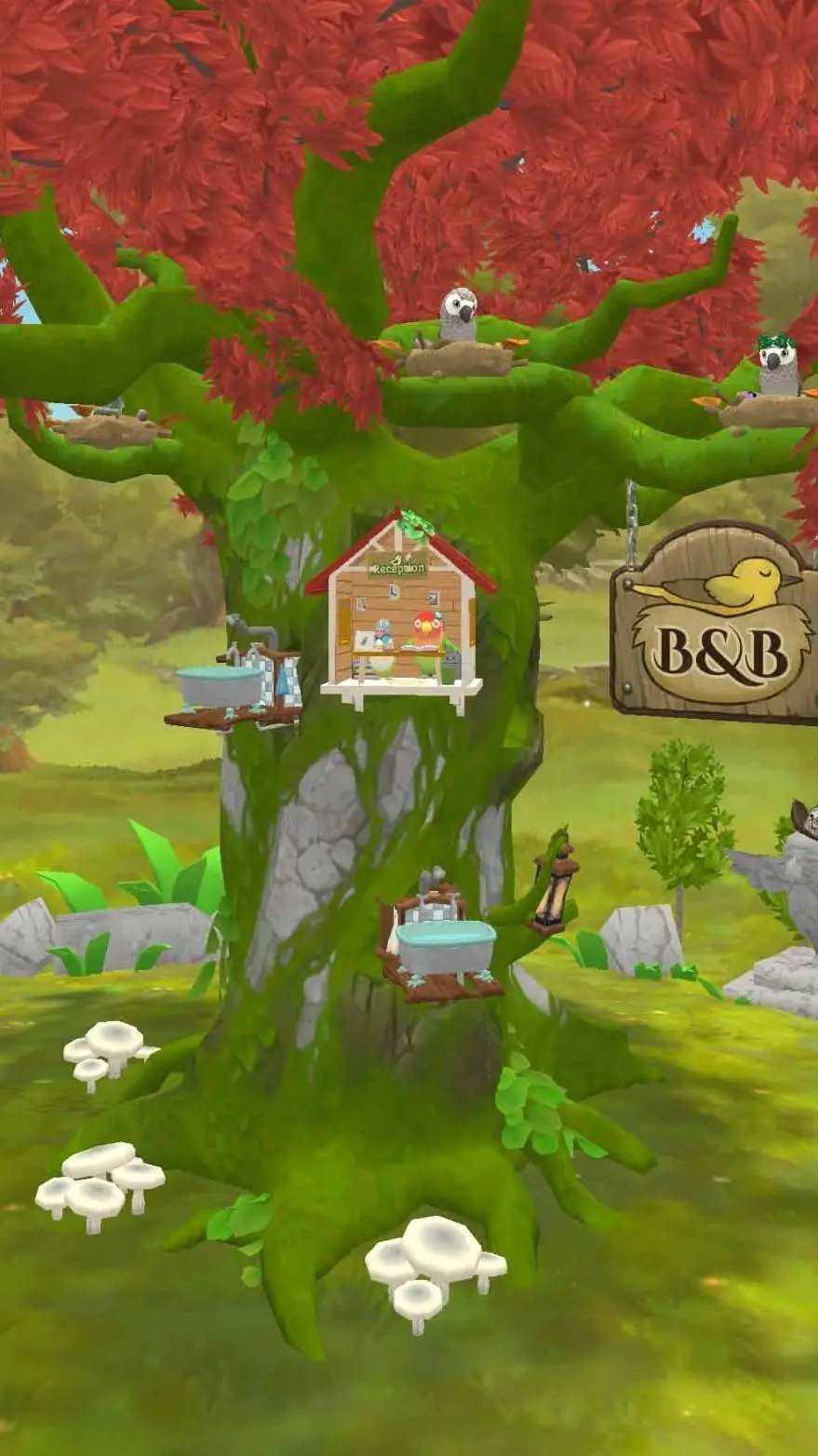 ai character: bird bnb  background