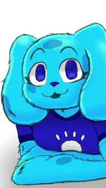 ai character: Blue background