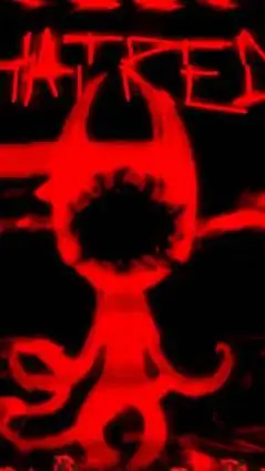 ai character: H A T R E D background