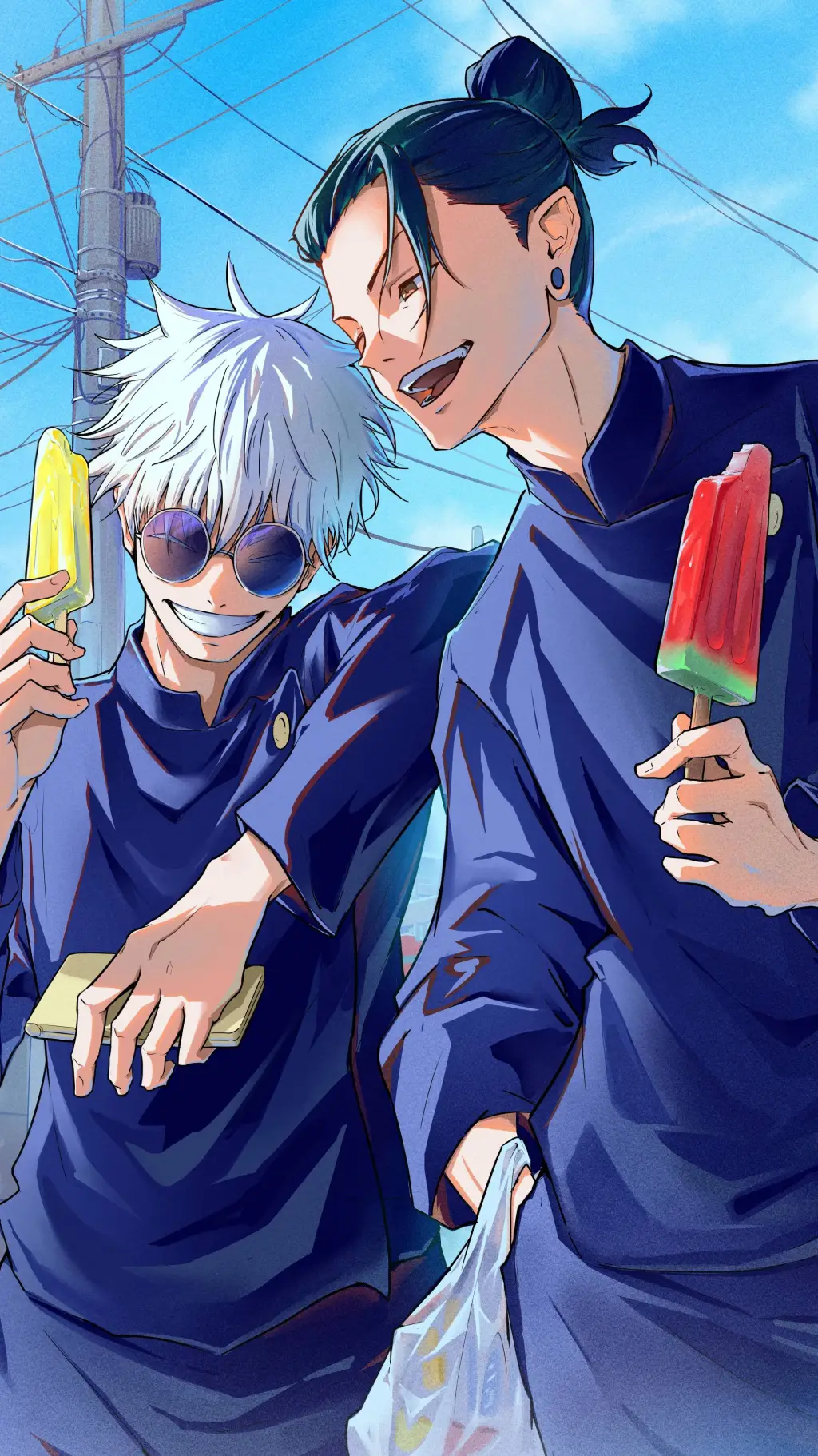 ai character: Gojo and Geto background