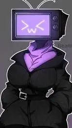 ai character: tv woman  background