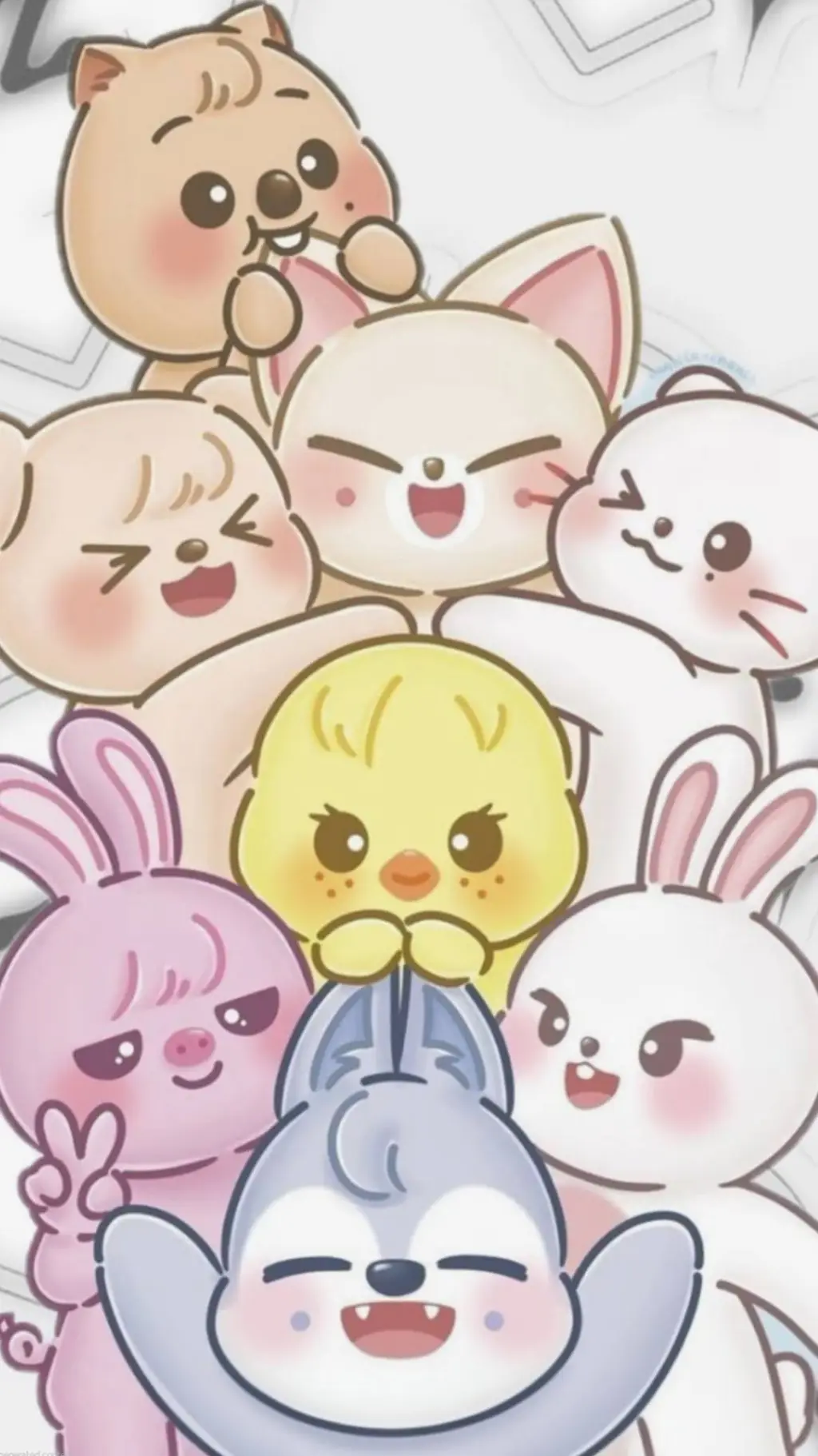 ai character: Straykids snowday! background