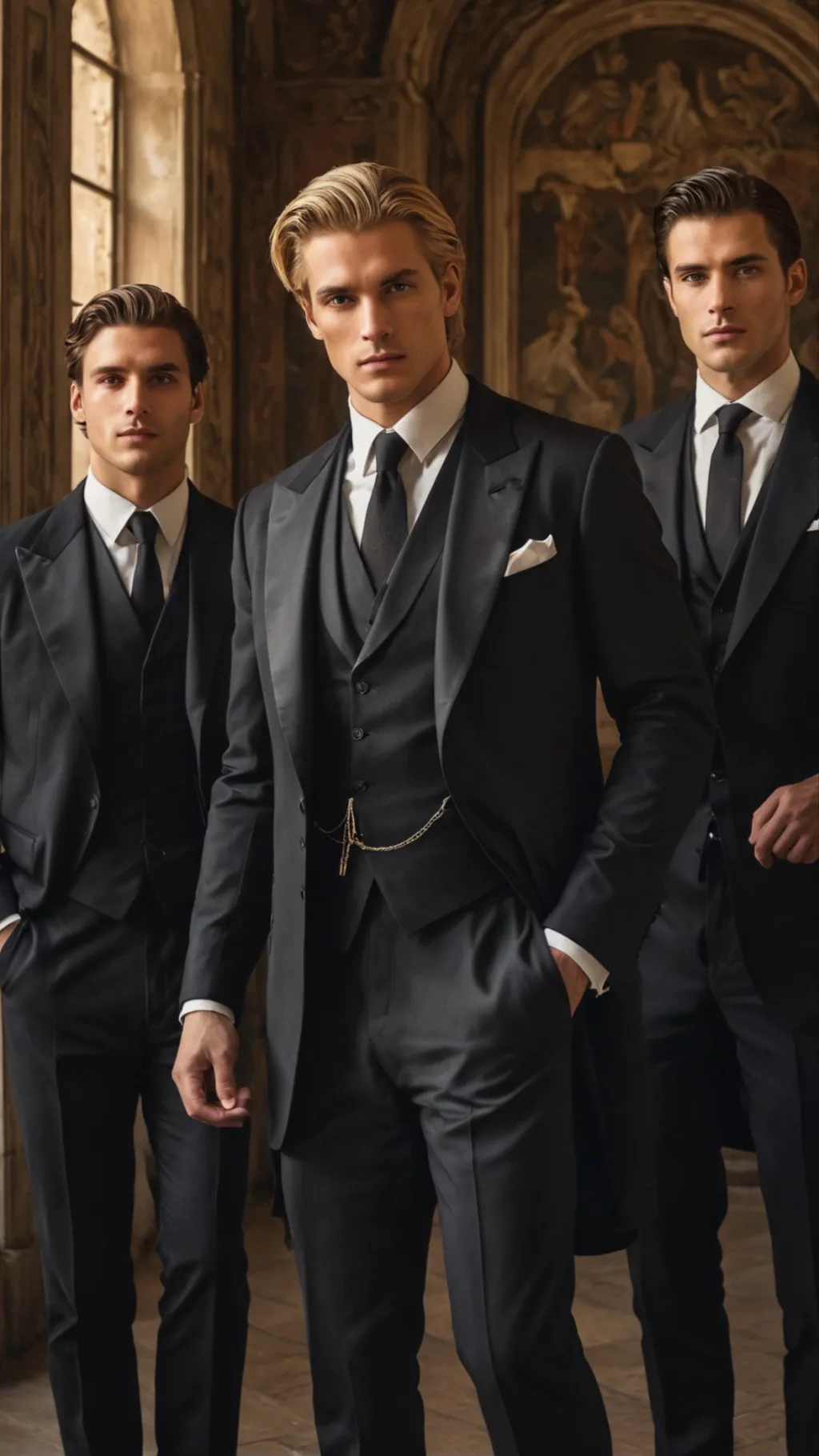 ai character: Lucca,Marco, Dante background