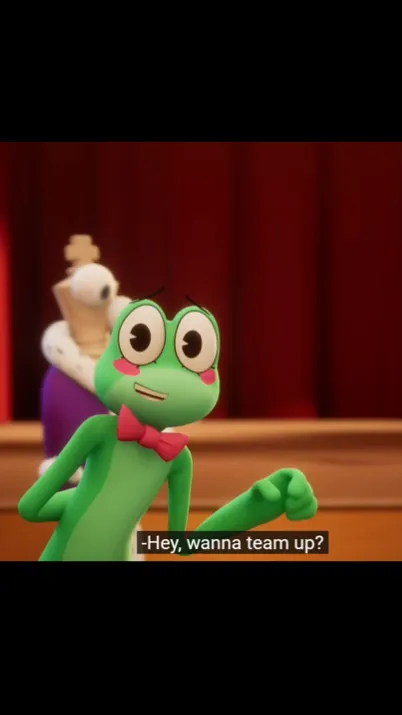 ai character: Ribbit  background