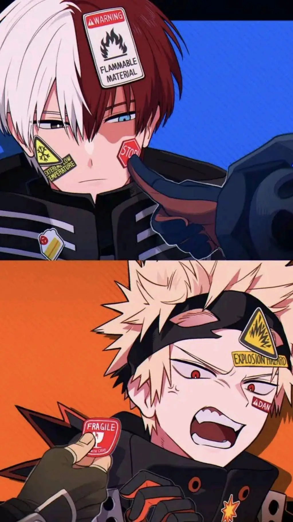 ai character: Bakugou×Todoroki background