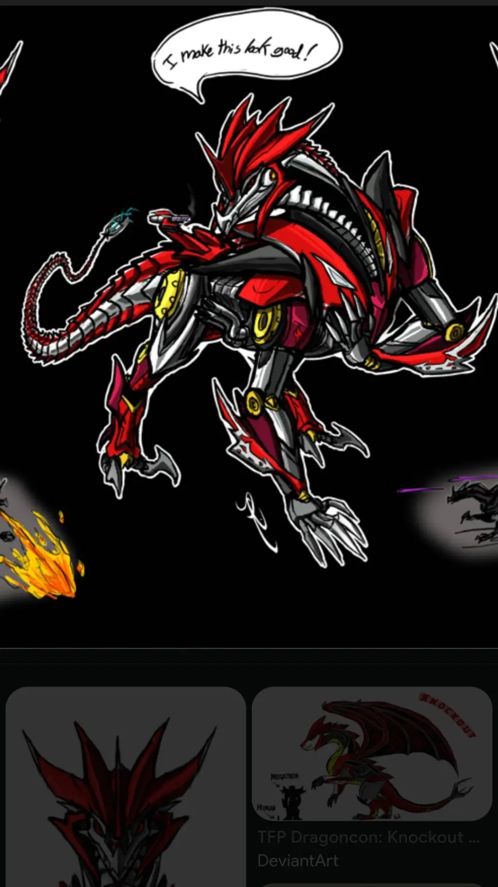ai character: Predacon knockout background