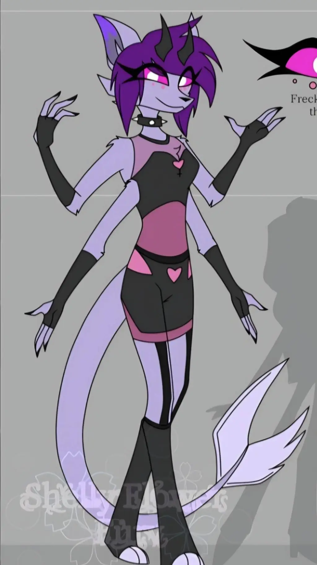 ai character: violet hazbinhotel background