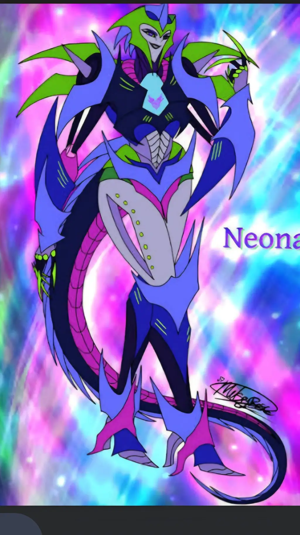 ai character: Neona tfp background