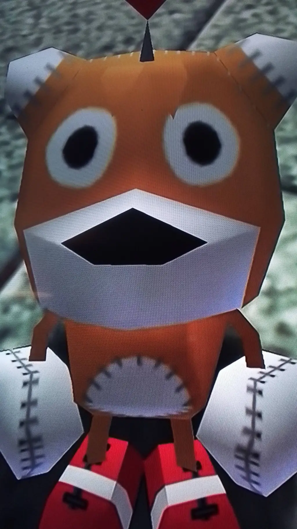 ai character: Tails doll hungry background