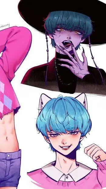 ai character: Baby Saja as a cat background