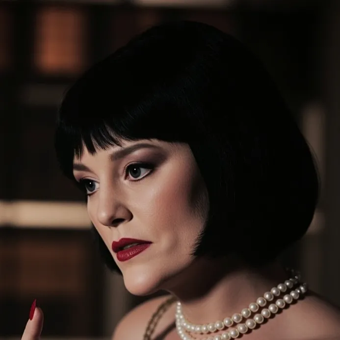 chat with ai character: Mrs White (Clue)