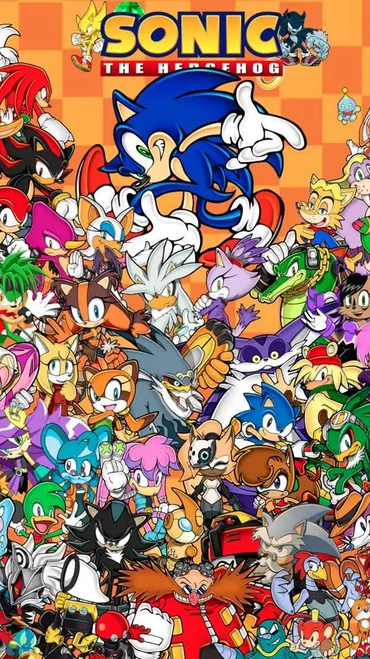 ai character: Sonic- Stares at u background