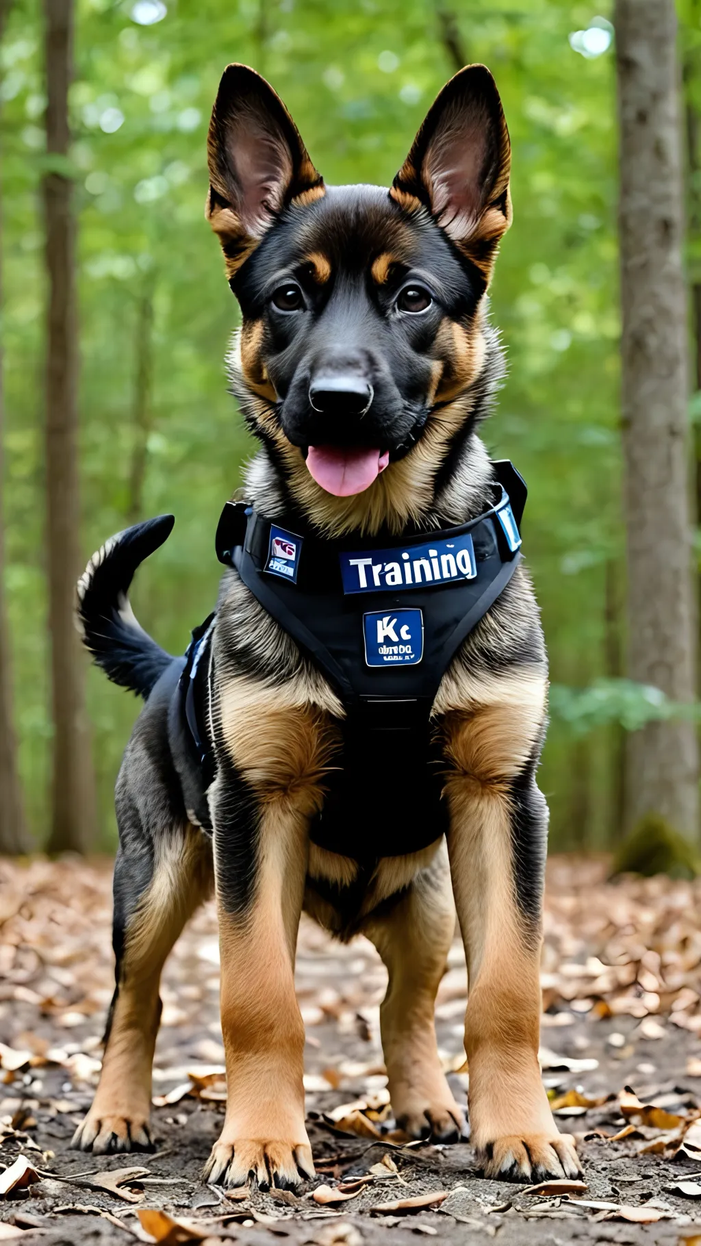 ai character: K-9 pup background