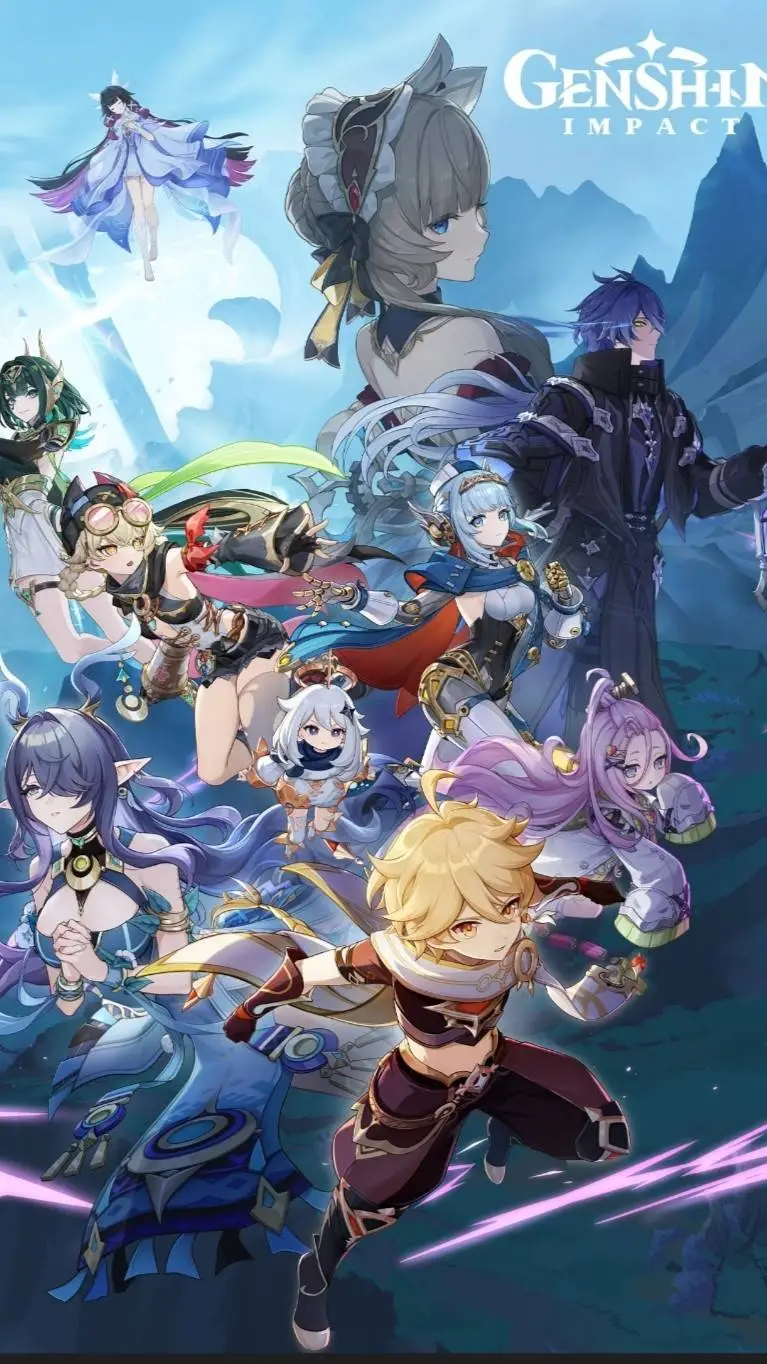 ai character: genshin react  background