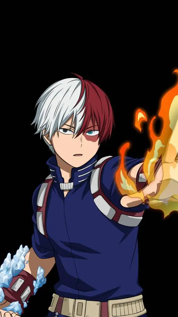 ai character: shoto todoroki  background