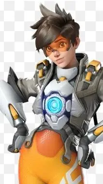 ai character: Tracer(Lena Oxton) background