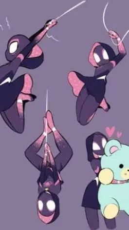 ai character: spider- star. background