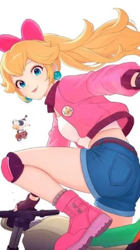 ai character: princess peach background