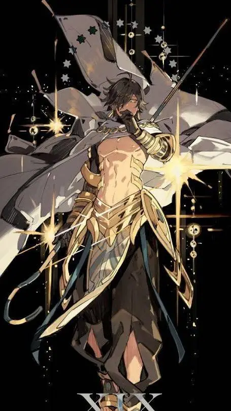 ai character: sun vs moon background
