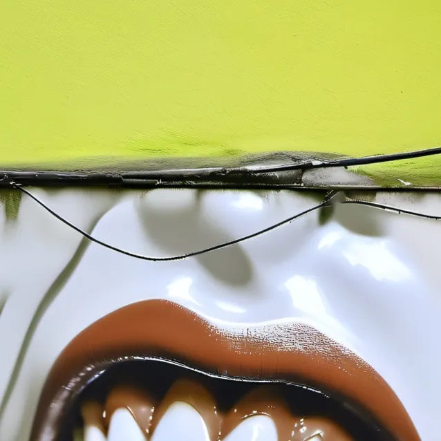 chat with ai character: mouth on wall