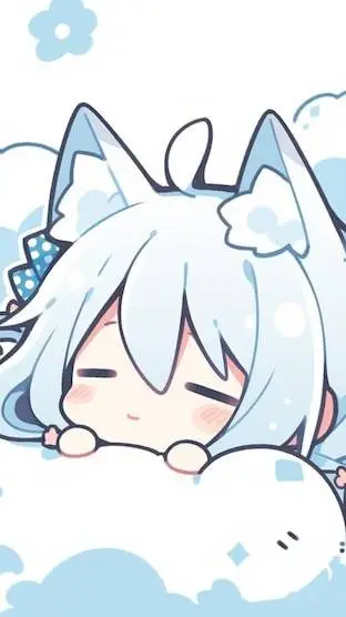 ai character: cloud girl  background