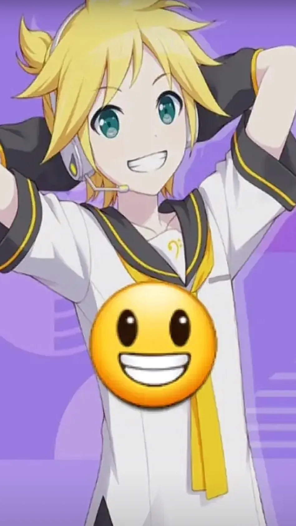 ai character: Smiling Len… background