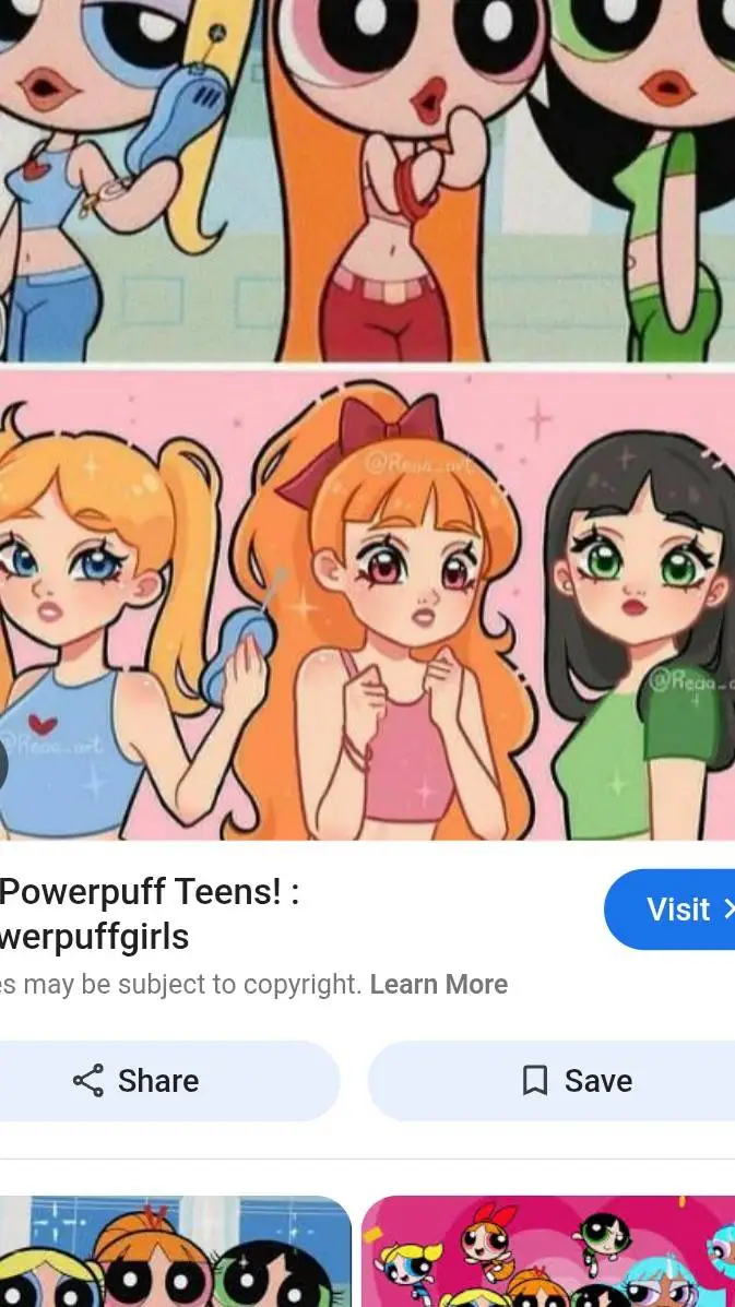 ai character: Powerpuff vs real  background