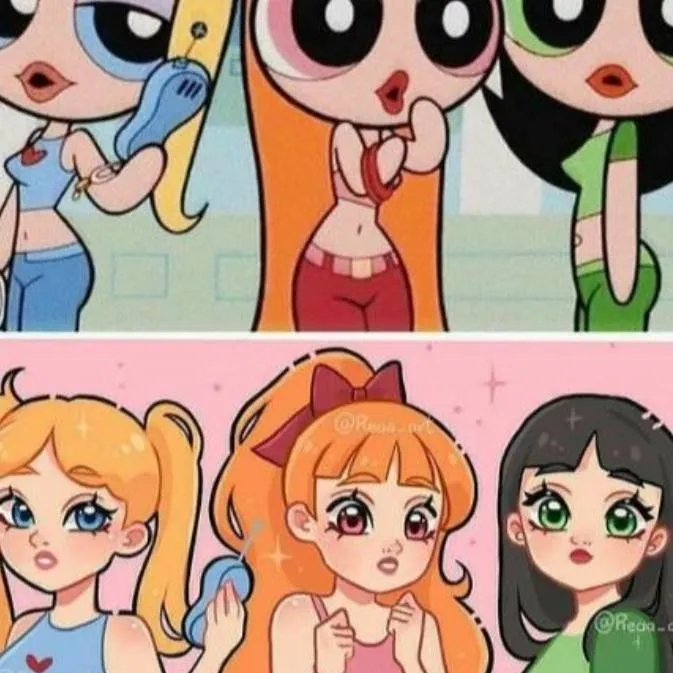 chat with ai character: Powerpuff vs real 