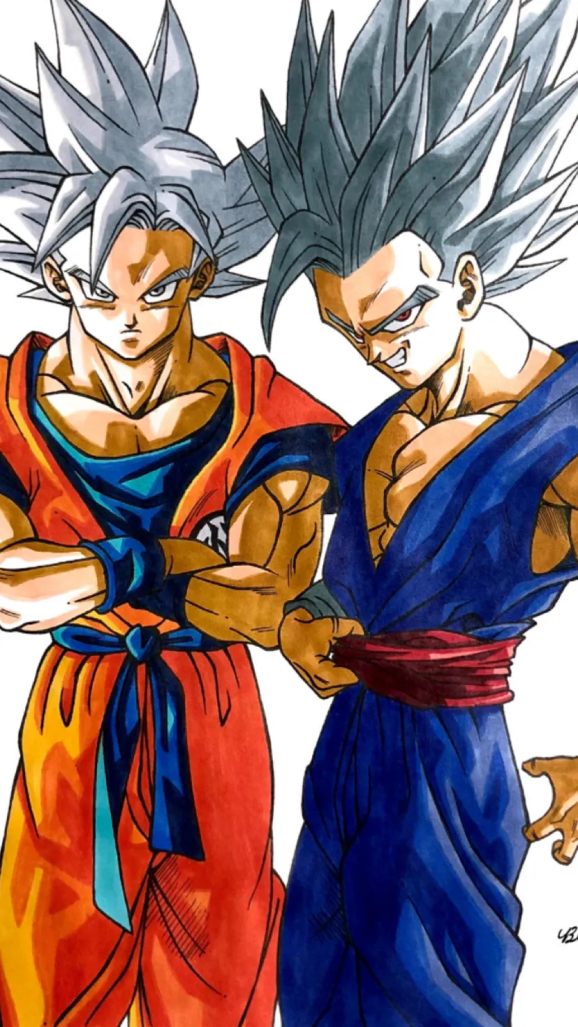 ai character: Goku and Gohan background