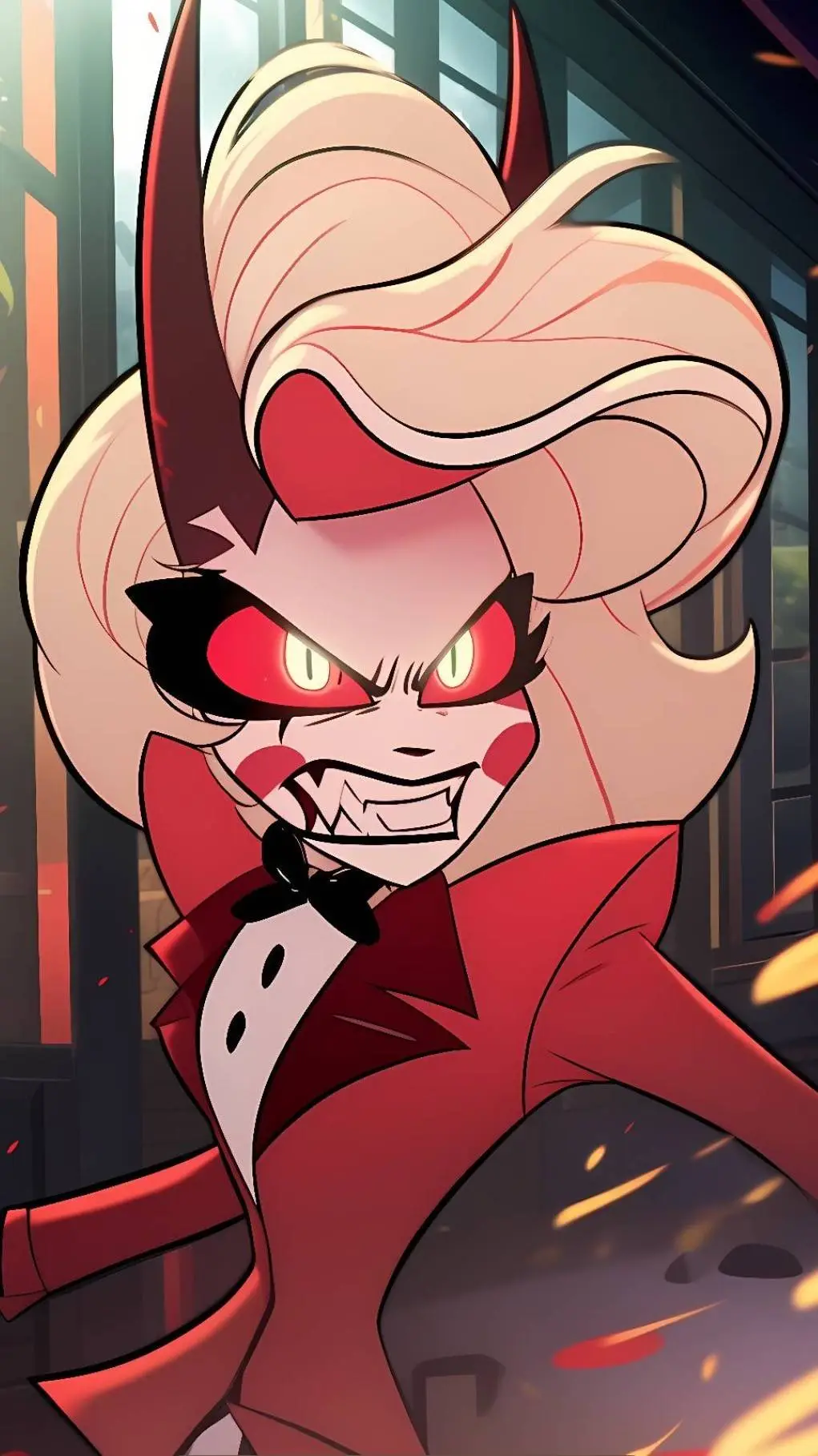 ai character: CharlieMorningstar background