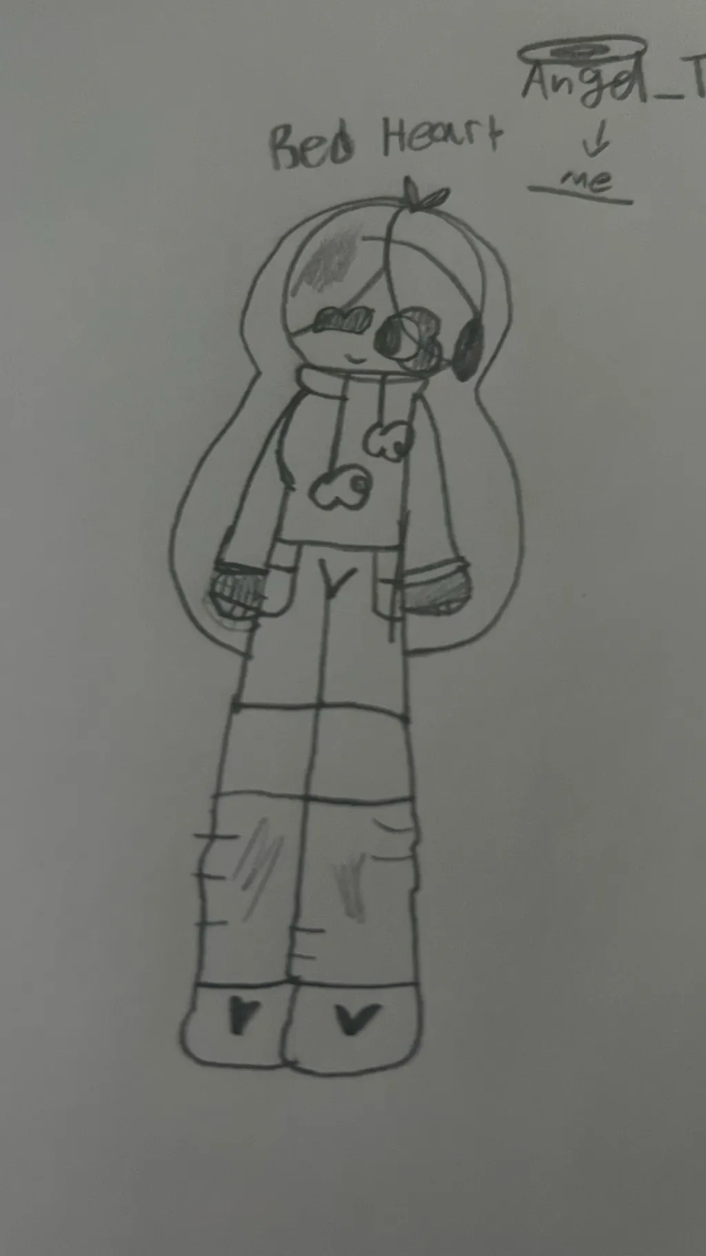 ai character: Red Heart background