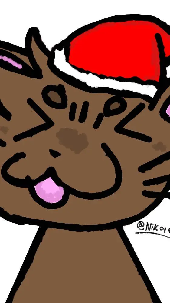 ai character: Christmas cat   background