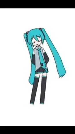 ai character: Miku. background