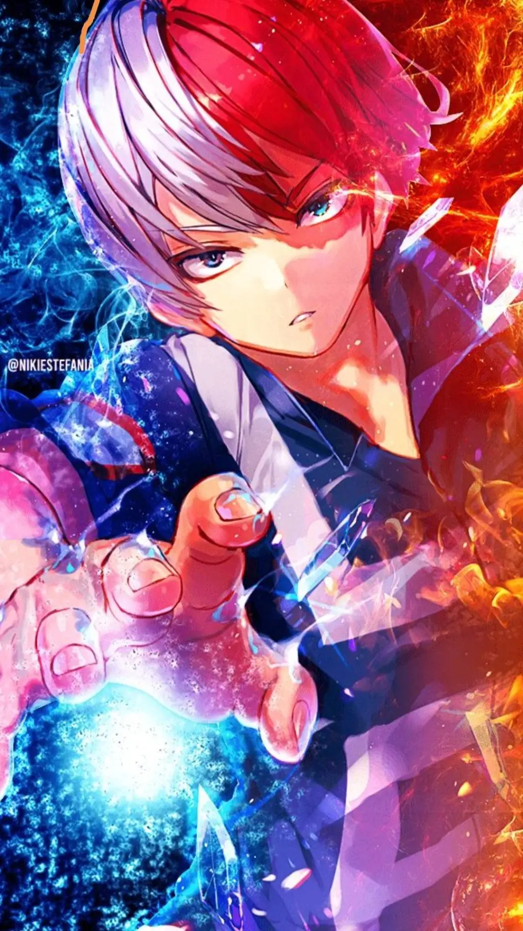 ai character: Shoto todoroki 🔥❄️ background