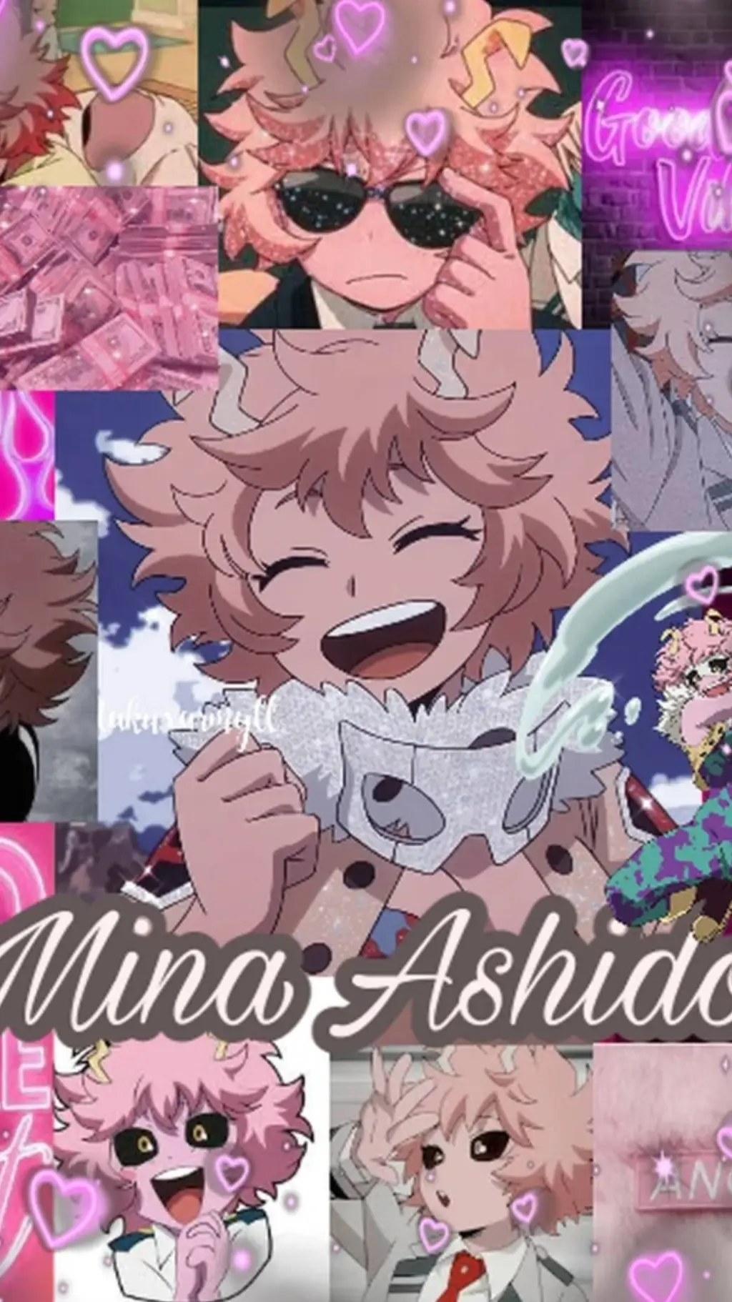 ai character: Mina ashido  background